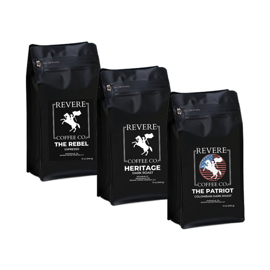 Dark Roast Bundle: Heritage, The Patriot, and The Rebel Espresso